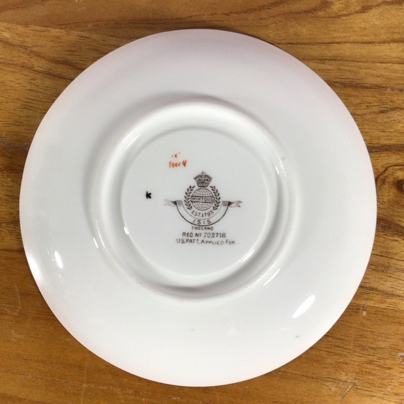 Vintage Minton Isis Blue Double Handled Footed Soup Bowl and Saucer Set - Picture 7 of 9